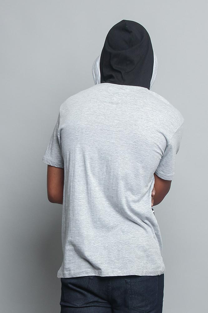 Tri Colored Hooded T-Shirt