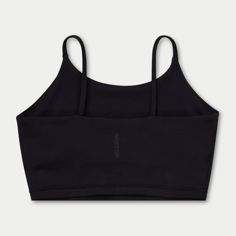 REWEAR Womens Essential Crop Top - Black