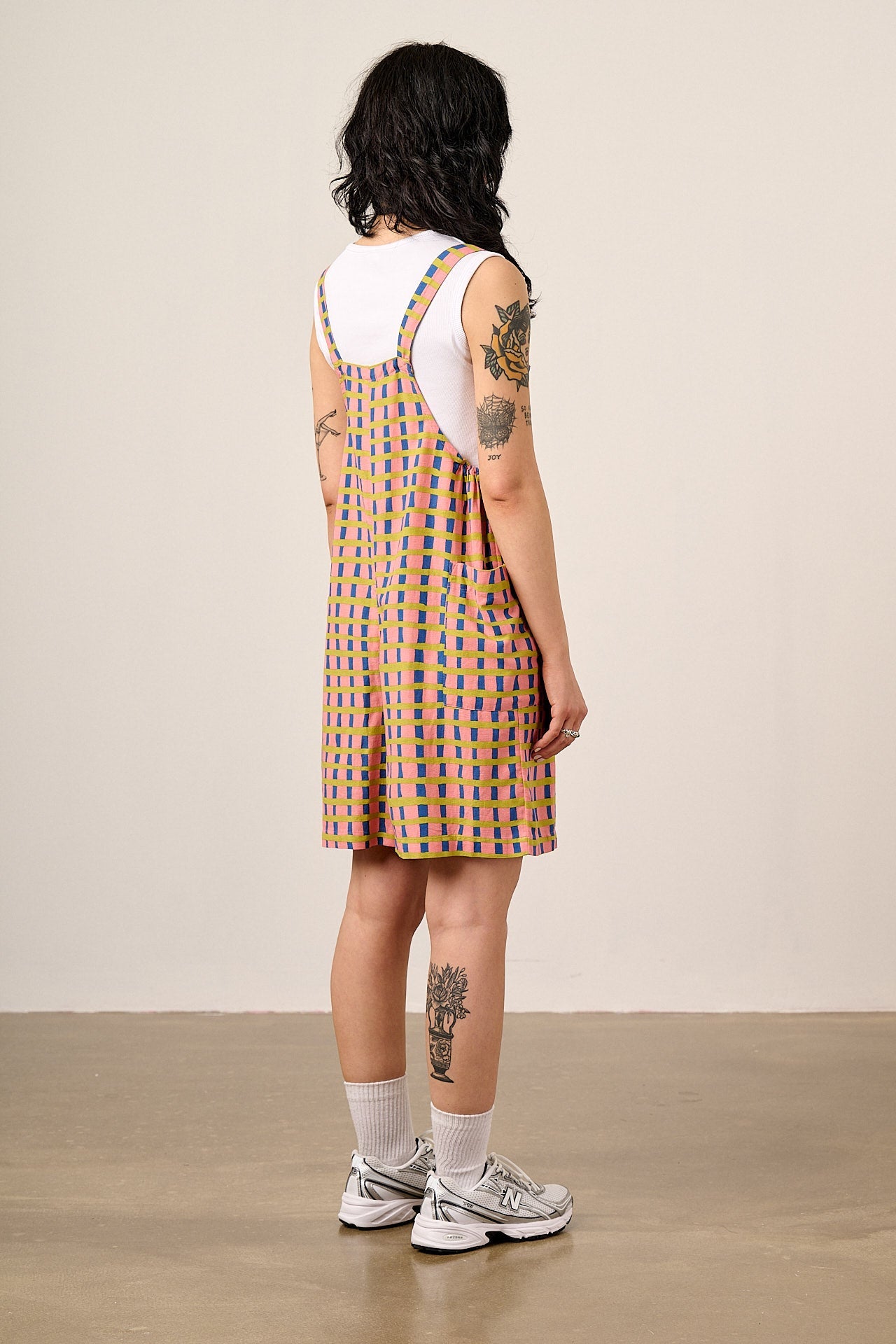 Alya - Viscose Dungaree Shorts in Summer Edit Check