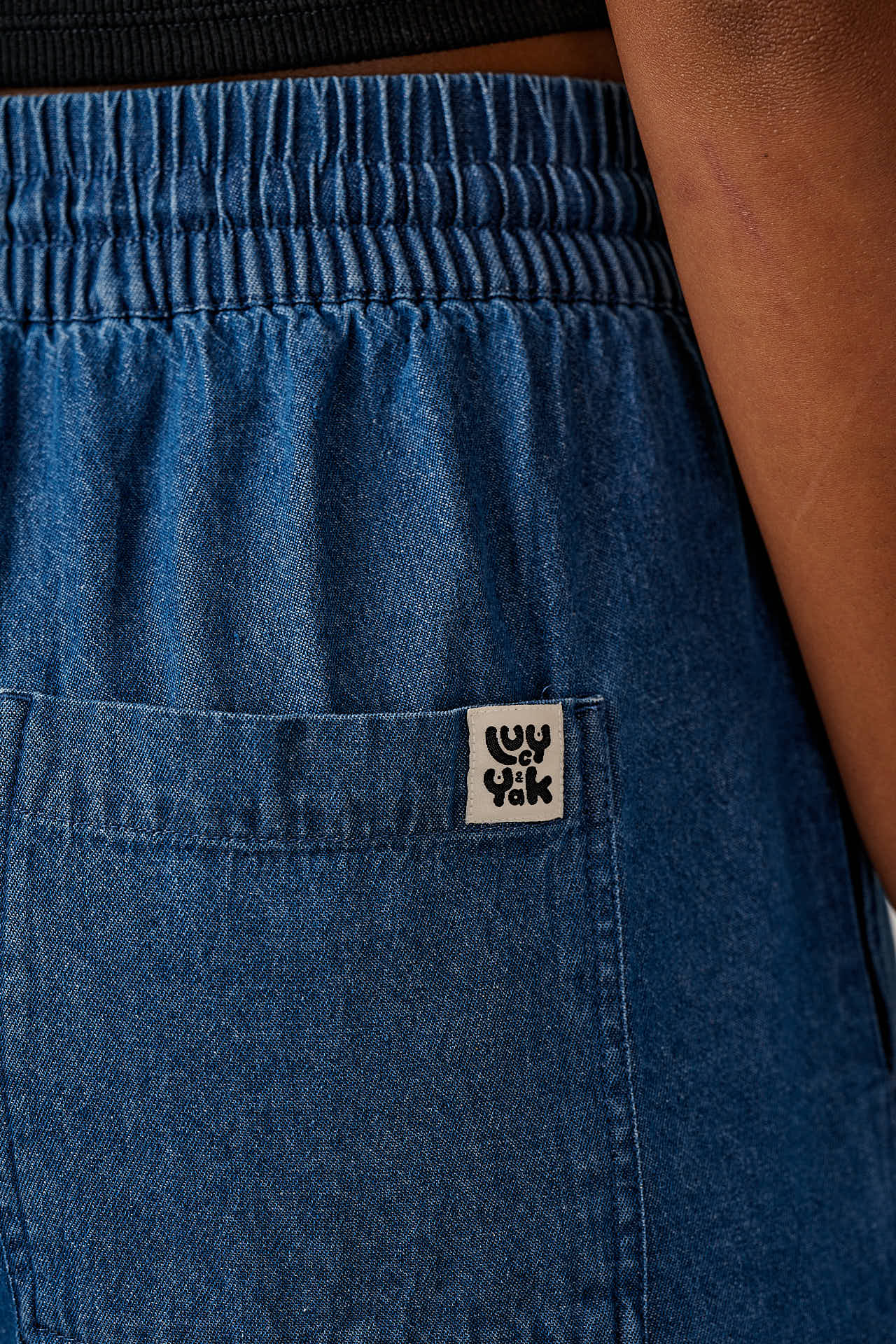 Charlie - Cotton Shorts in Mid Blue