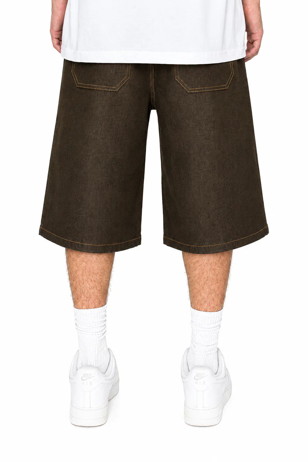 Men's Baggy Fit Raw Denim Shorts