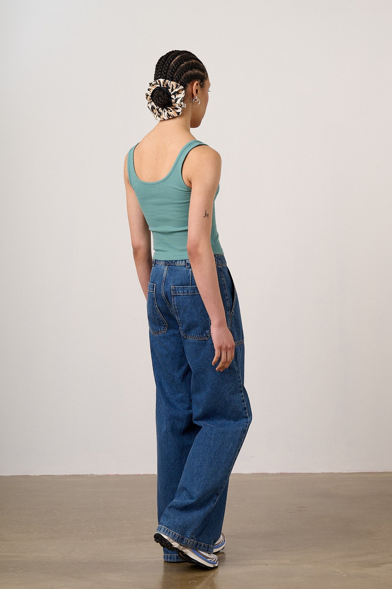 Eden - Cotton Ribbed Vest in Sage Green