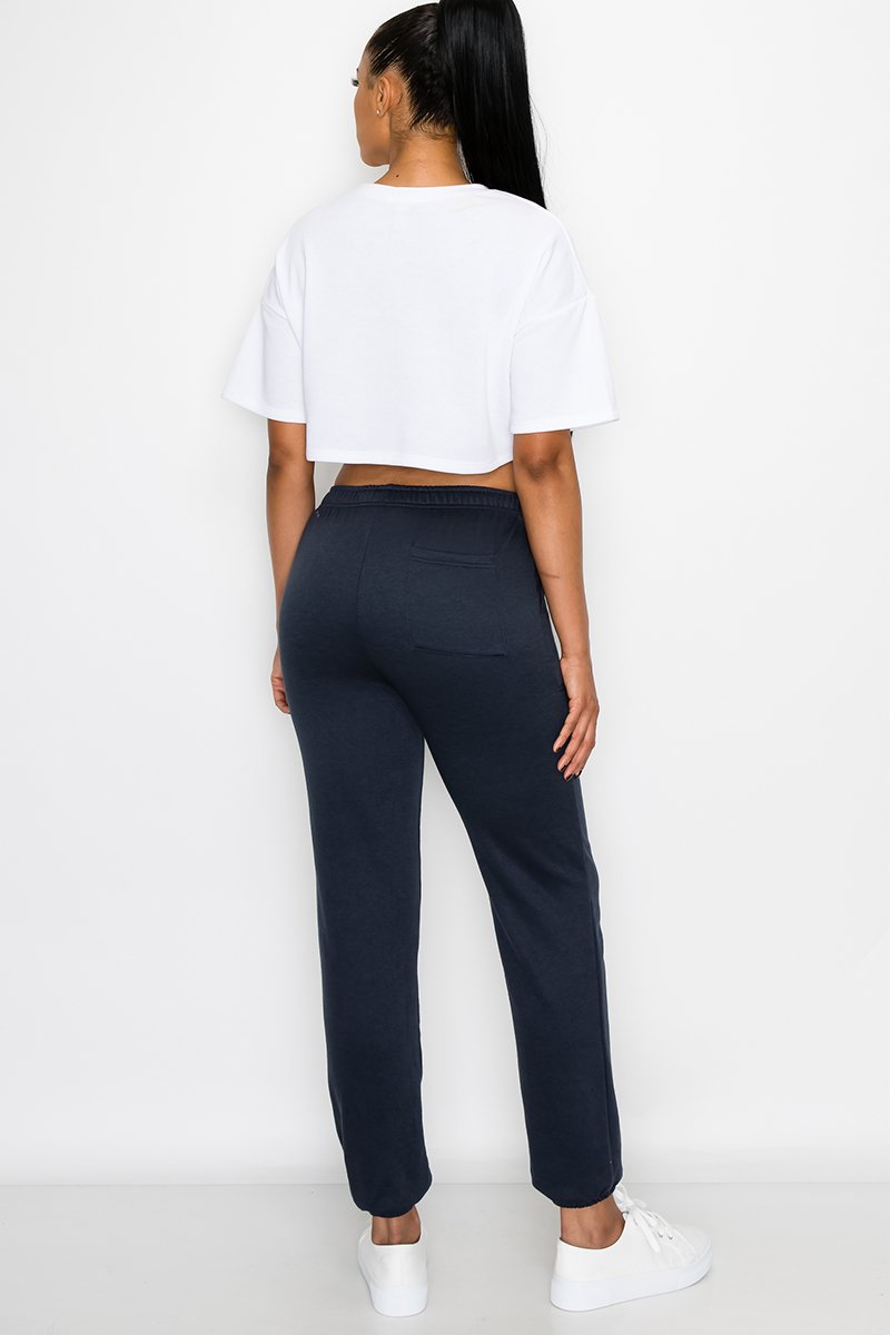 Essential Solid Lightweight Fleece Sweatpants