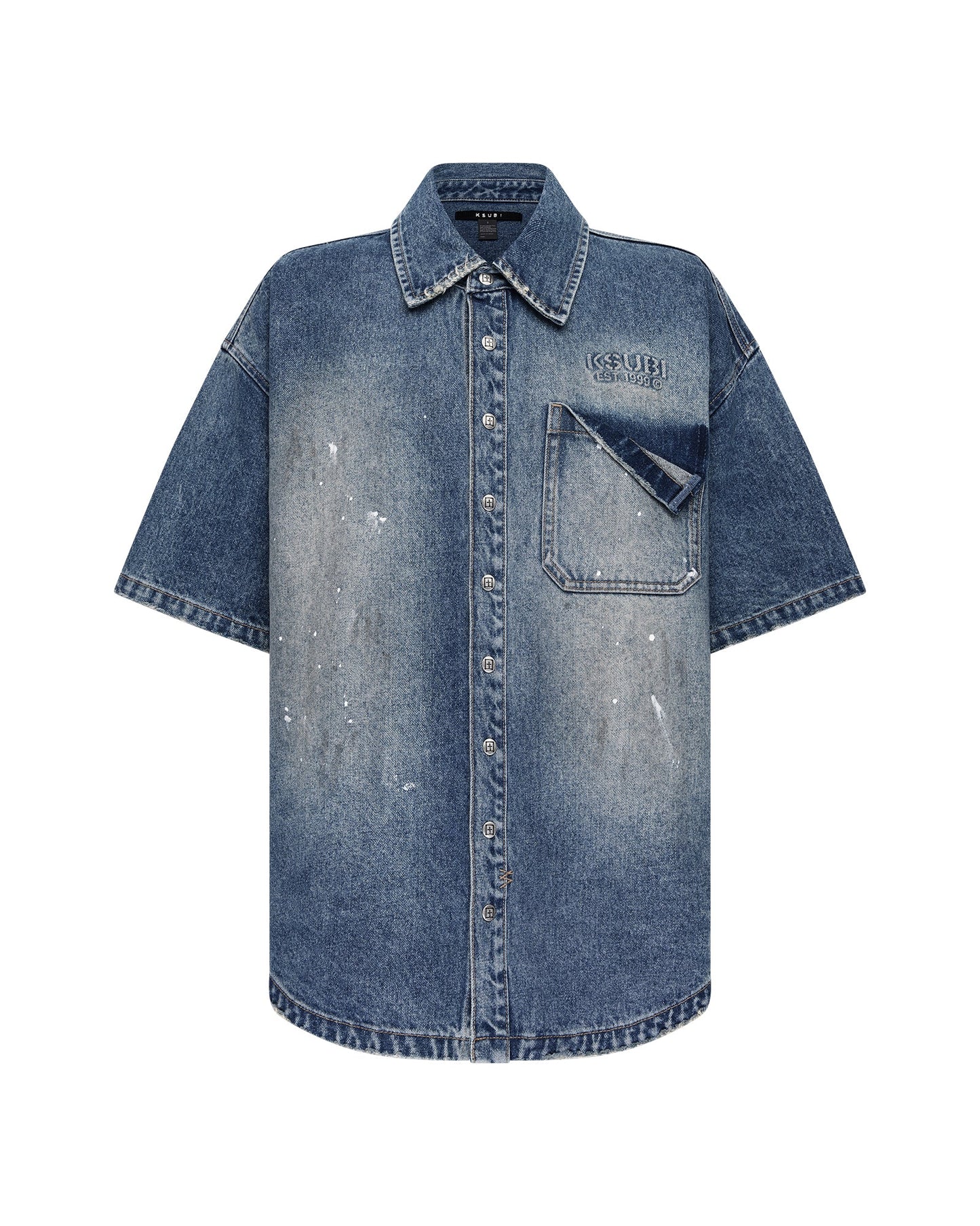 GARAGE DENIM SS SHIRT PAINTER BLUE