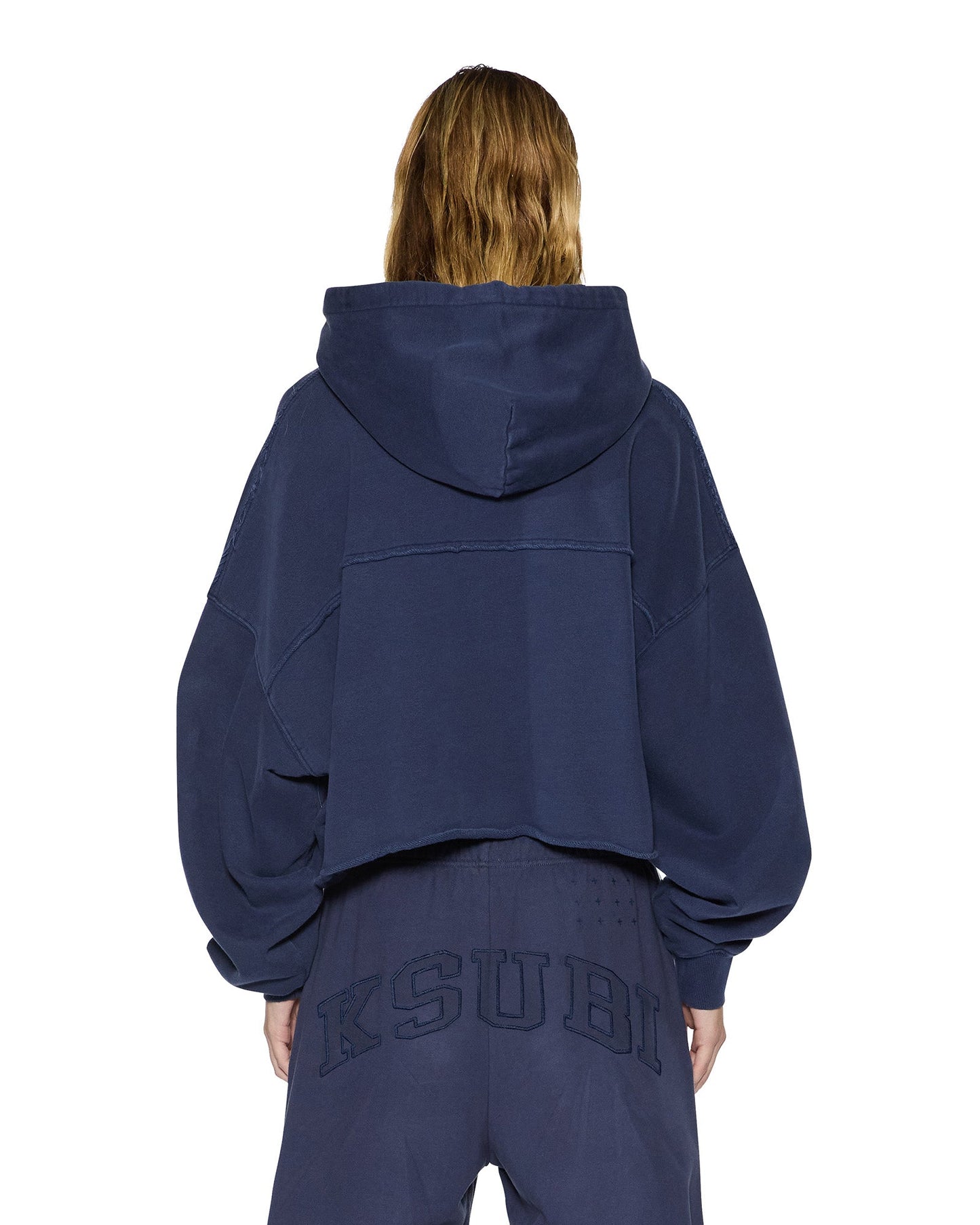 OH G HOODIE CROPPED INK BLUE