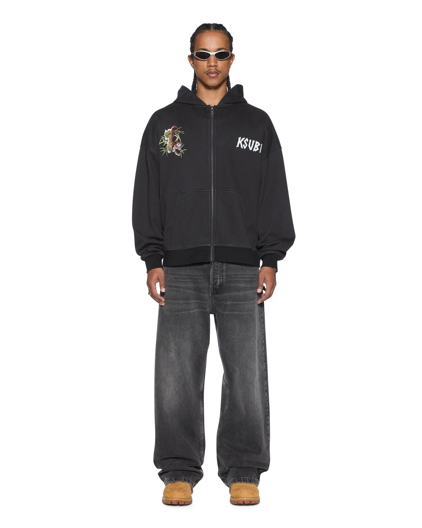 STAY UP EKCESS ZIP HOODIE FADED BLACK