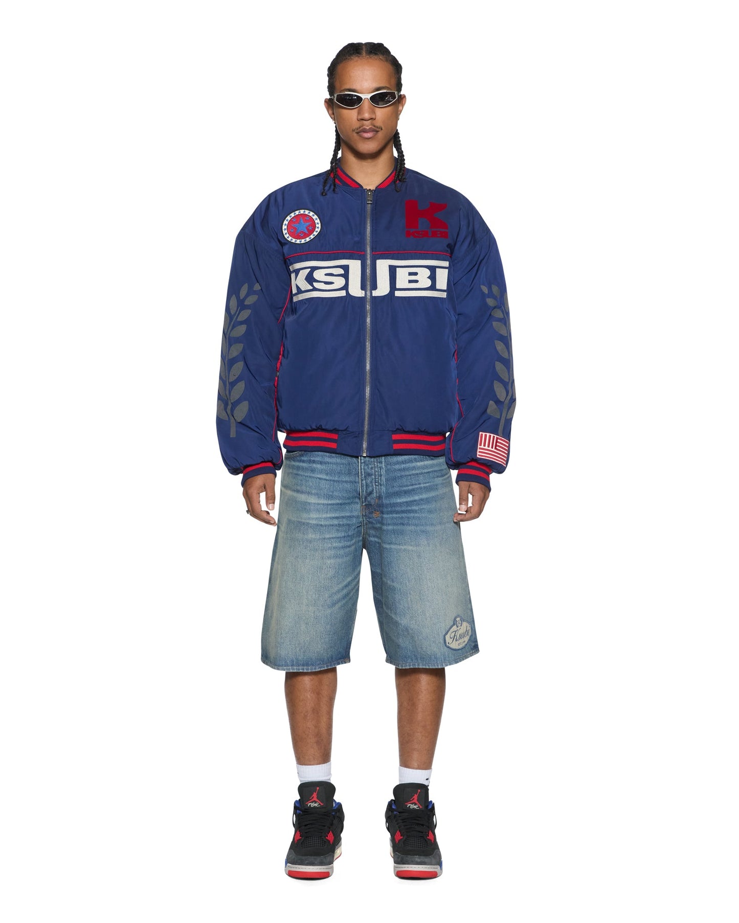 ZOOM MA-1 BOMBER JACKET SATIN BLUE