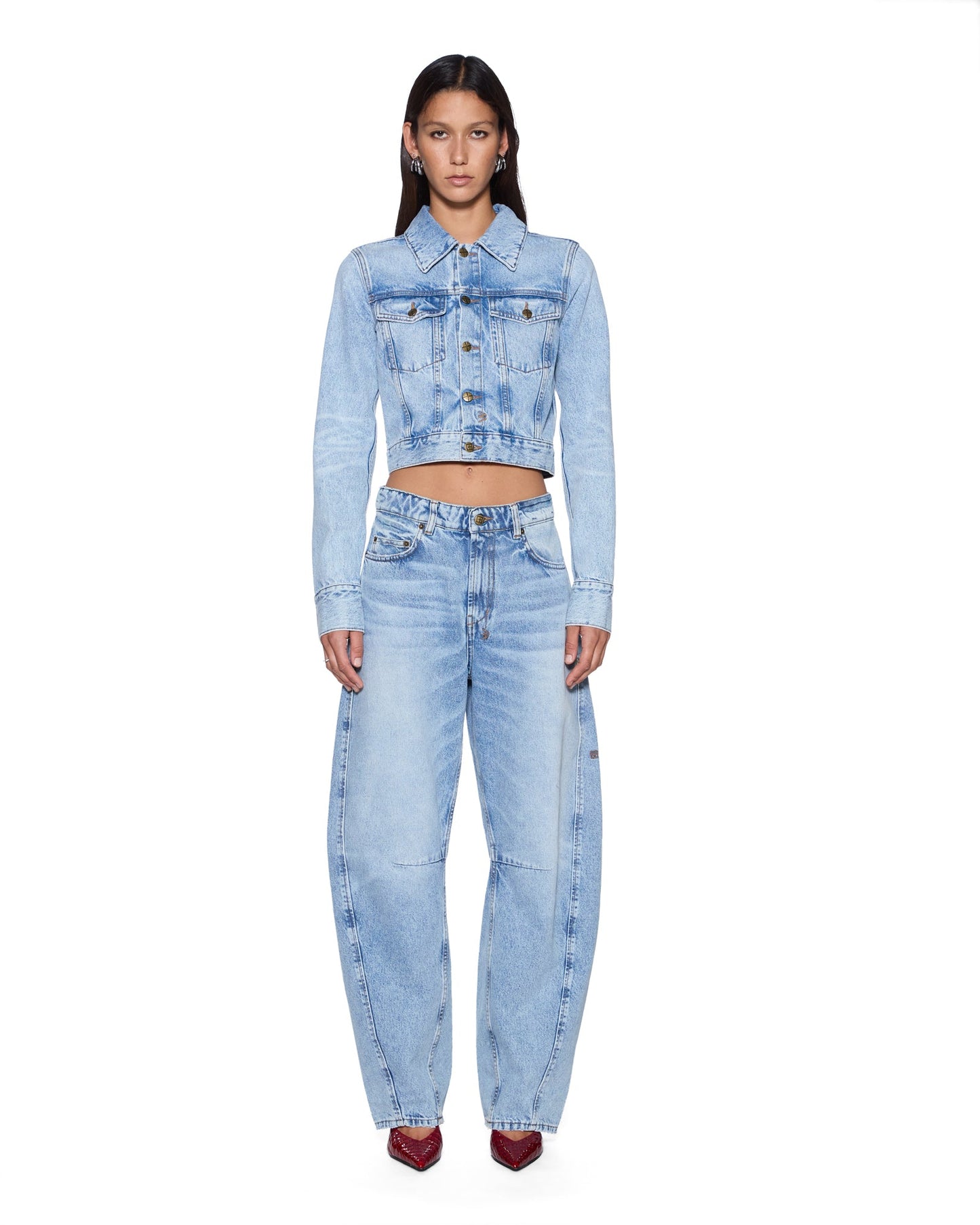 SLIM TRUCKER JACKET FLIGHT BLUE