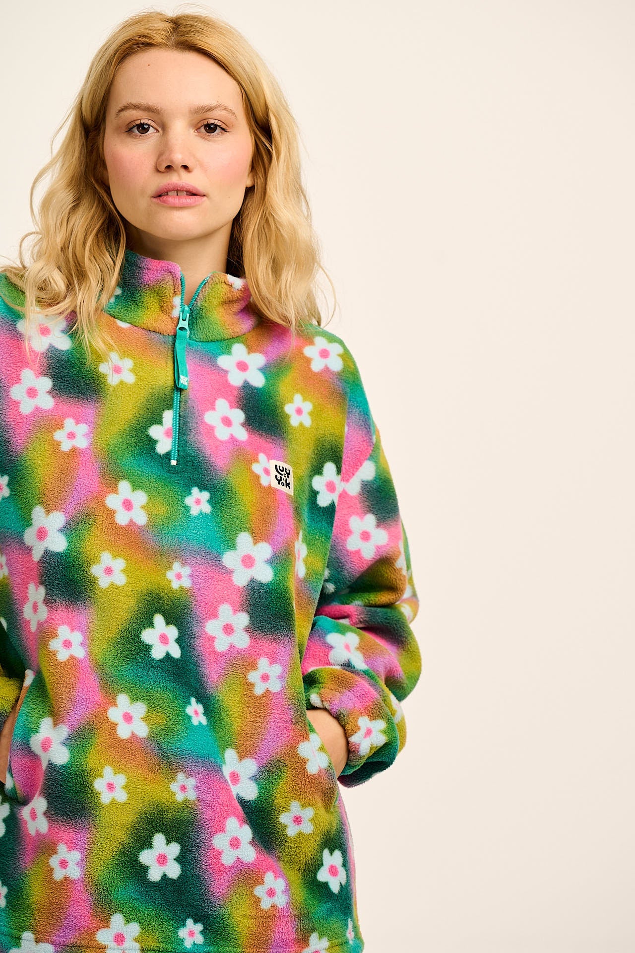Stevie - Polar Fleece in Tie Dye Daisy Lu