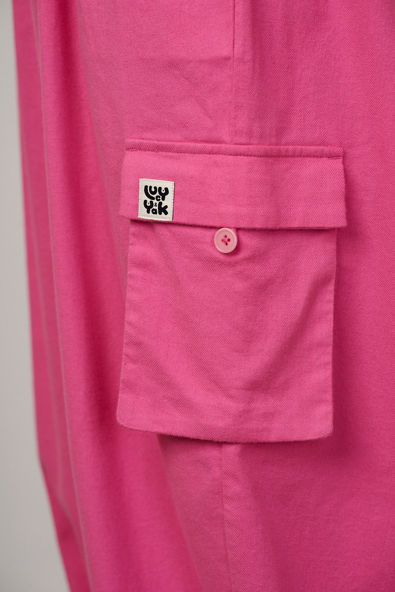 Miyada - Brushed Cotton Balloon Leg Dungarees in Pink