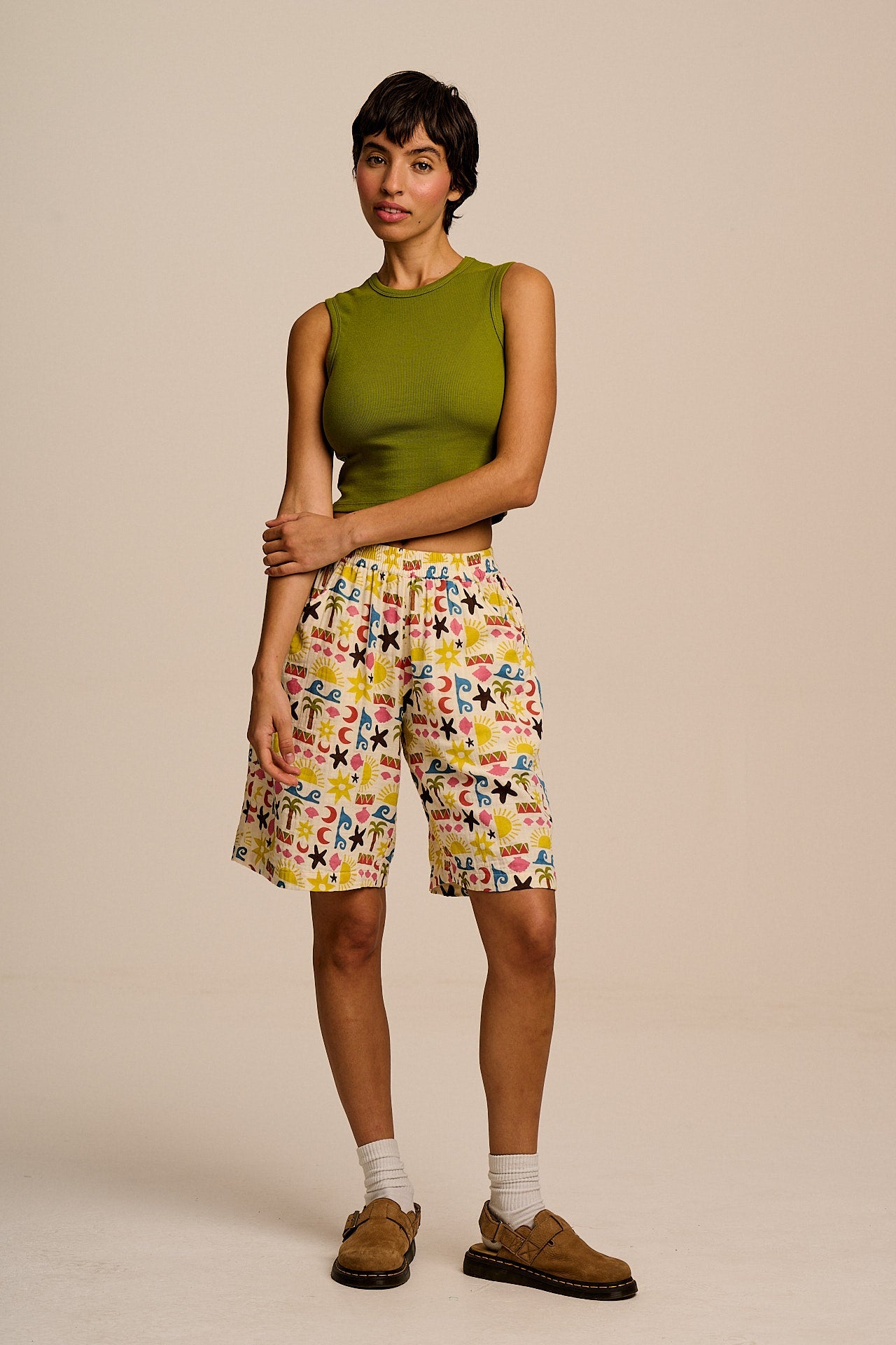 Madero - Cotton Shorts in Coastal Beach Tile