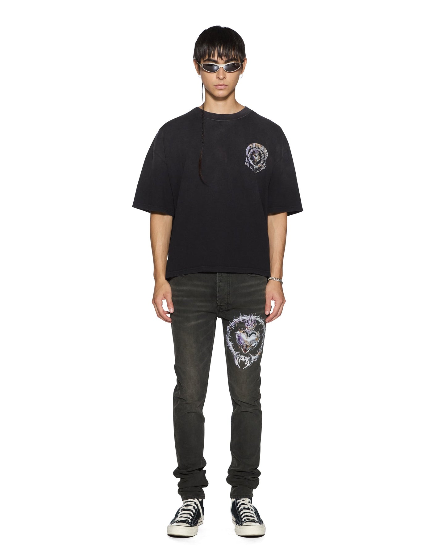 ANGUISH HALEN SS TEE JET BLACK
