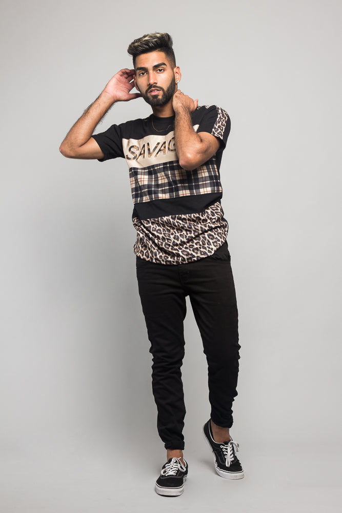 Savage Leopard Block T-Shirt