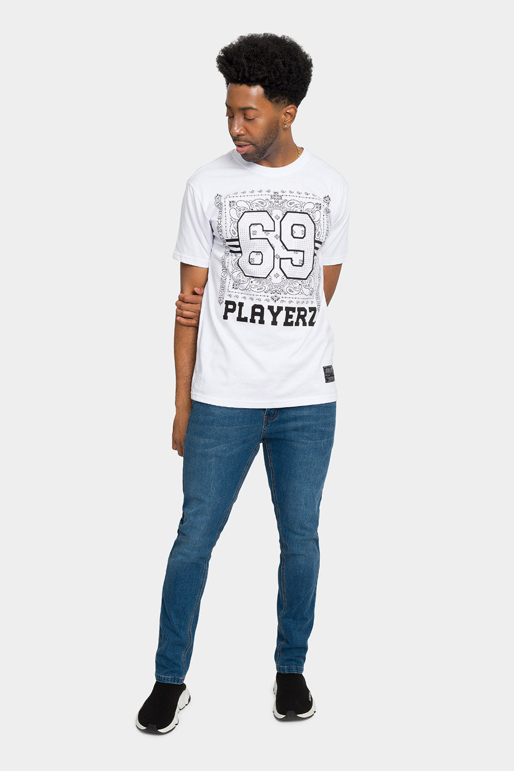 Rhinestone Studded 69 Playerz T-Shirt