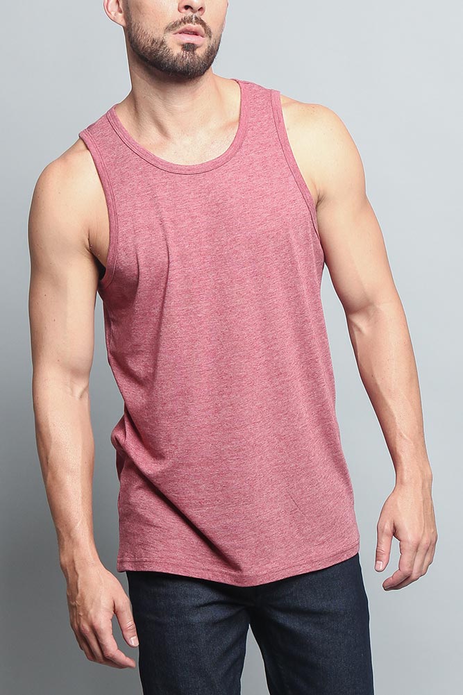Basic Essential Straight Hem Long Length Tank Top