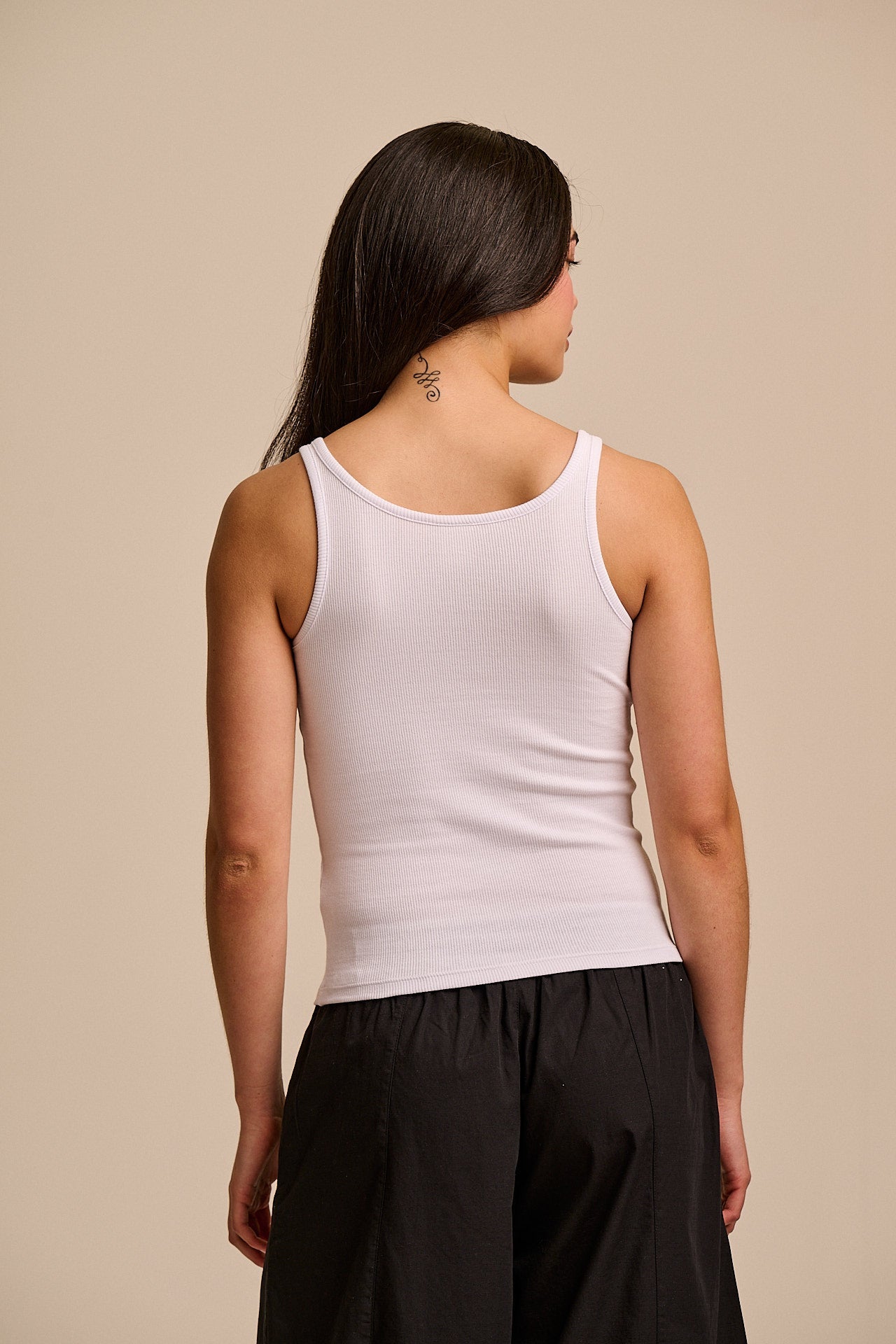 Tully - Cotton Strappy Vest in White