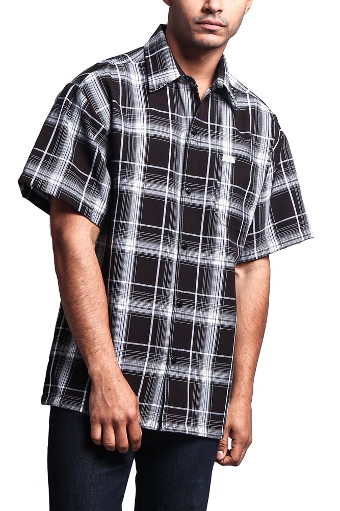 Western Casual Plaid Short Sleeve Button Up Shirt