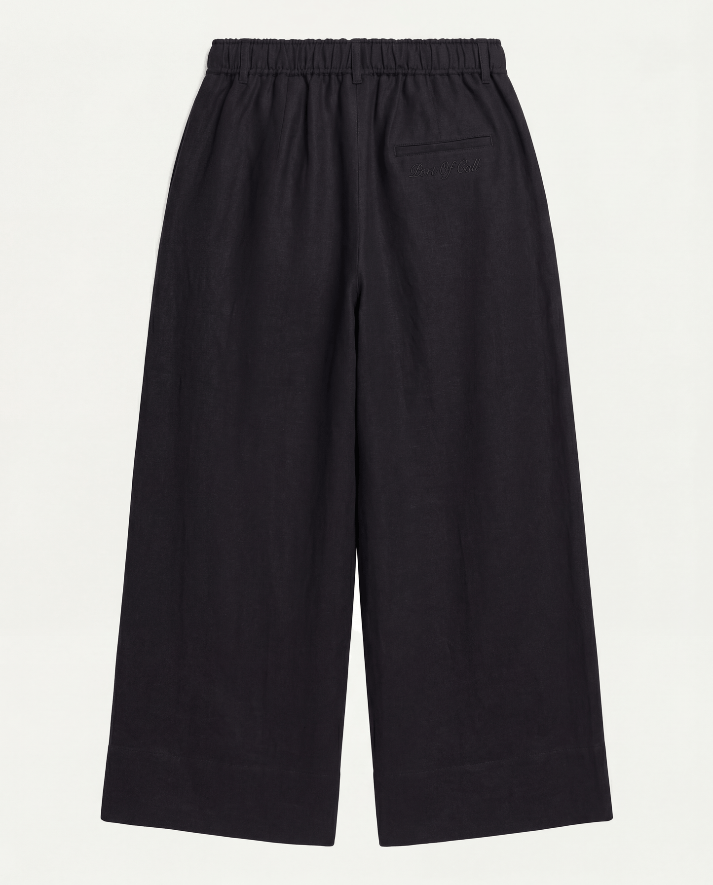 Womens Resort Linen Wide Leg Trouser