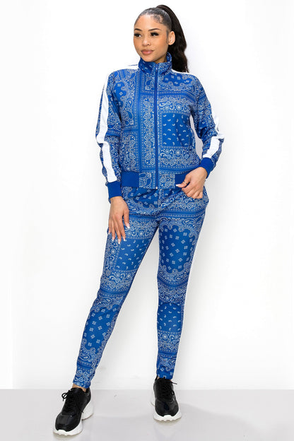 Women's Bandana Paisley Track Suits