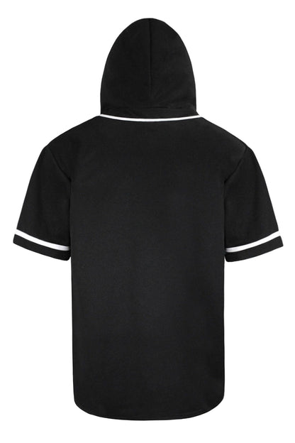 Men's Essential Hooded Baseball Short Sleeve Jersey