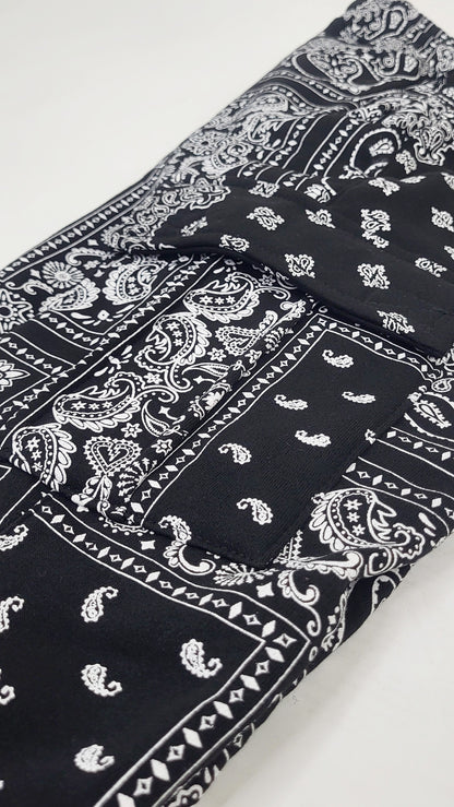 Bandana Pullover Cargo Flared Fleece Set