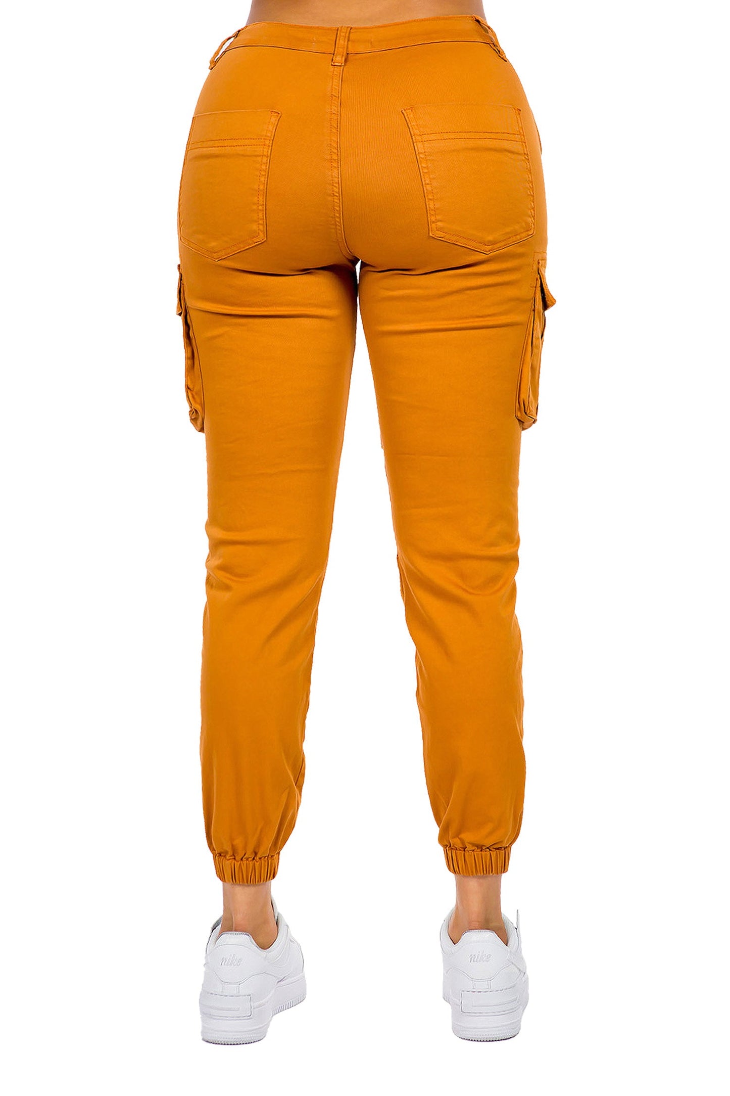 Women's Essential Basic Cropped Colored Cargo Joggers (New Colorways)