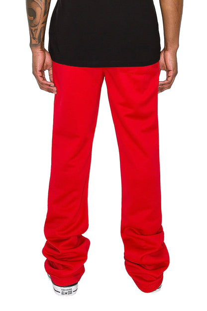 Men's Essential Solid Flare Stacked Track Pants