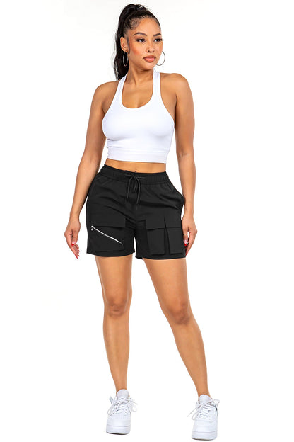 Women's Essential Light Weight Cargo Nylon Shorts