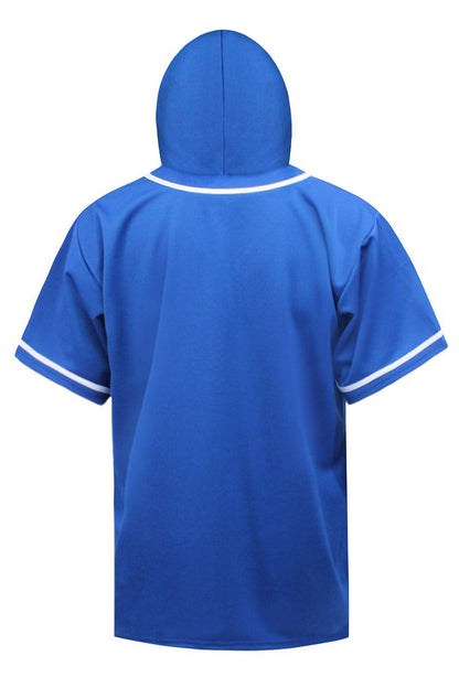Men's Essential Hooded Baseball Short Sleeve Jersey