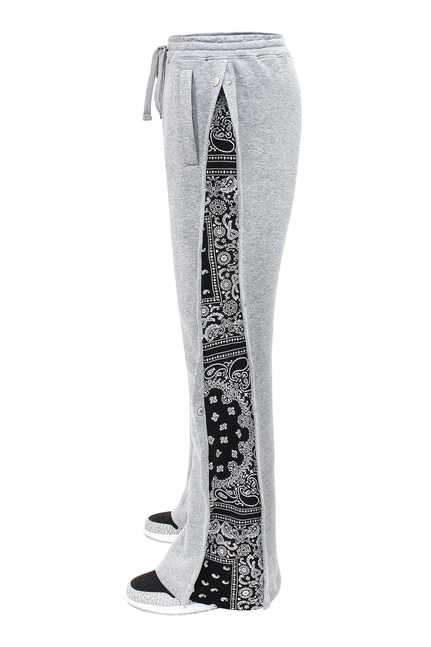 Men's Flared Bandana Fleece Sweat Pants