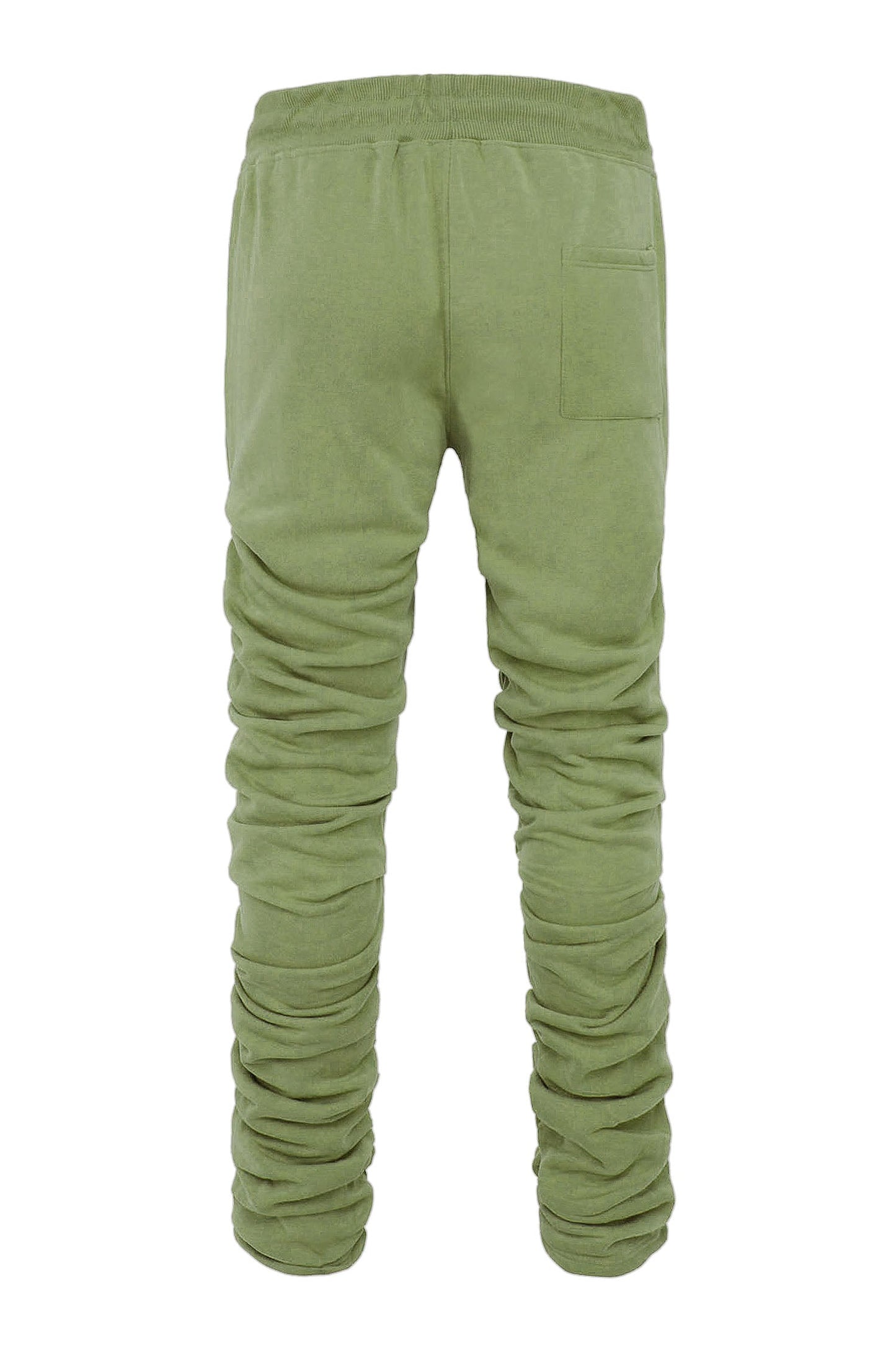 Men's Slim Flare Ruched Fleece Sweat Pants