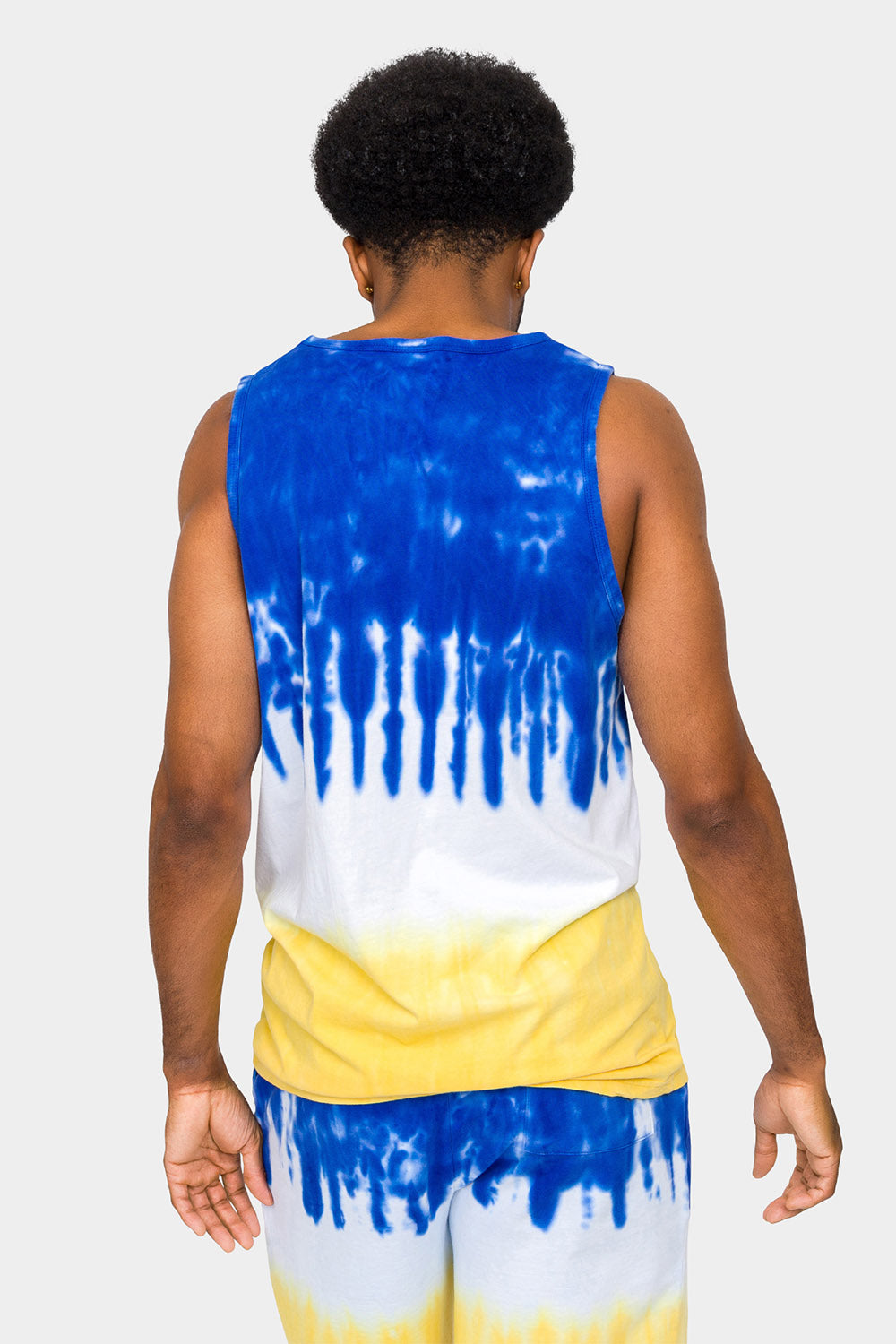 Colorblock Tie Dye Cotton Tank Top