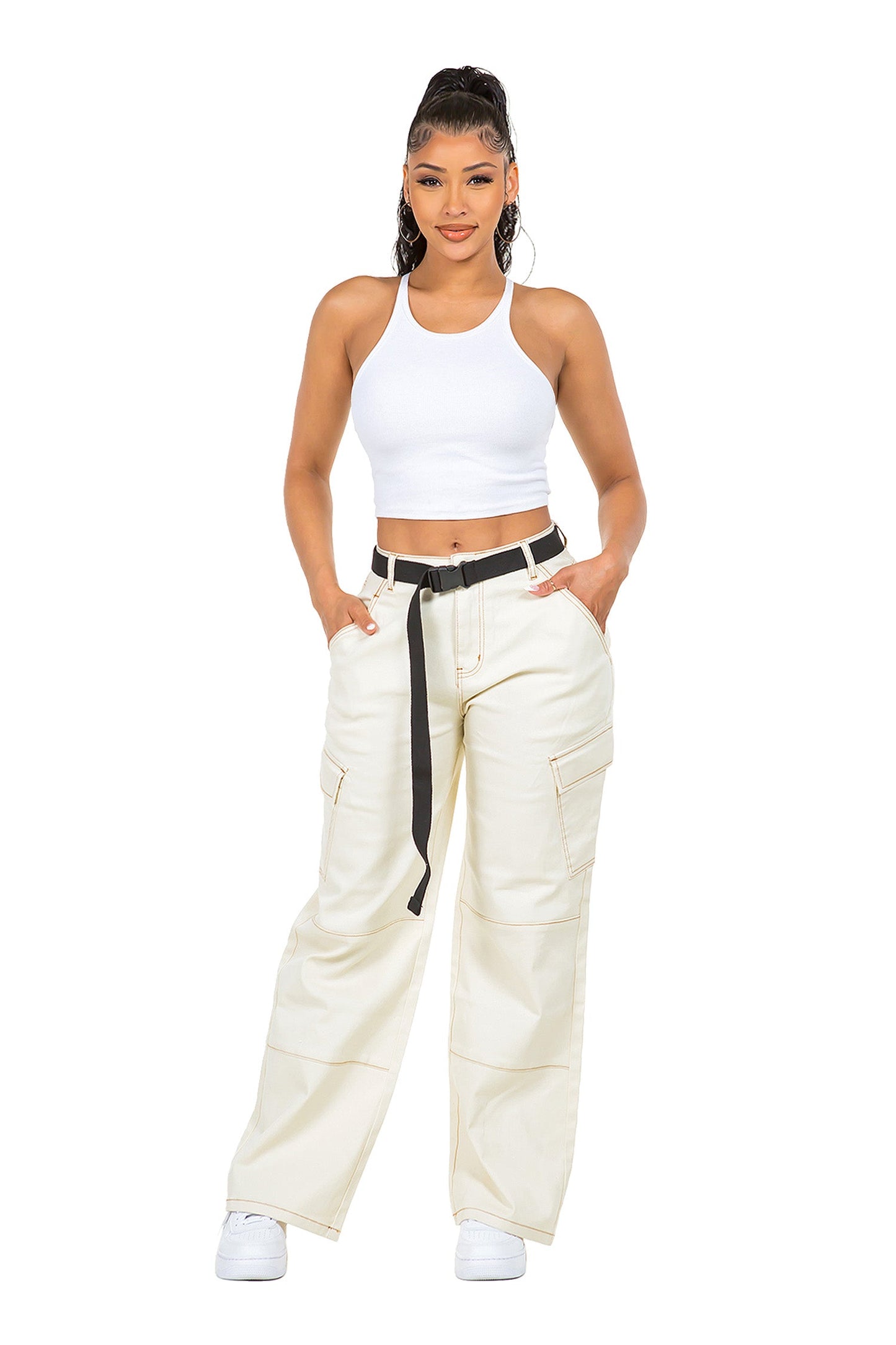 Women's Essential High Rise Carpenter Wide Leg Jeans