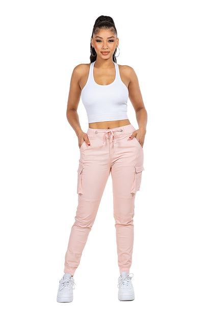 Women's Essential Colored Cargo Joggers