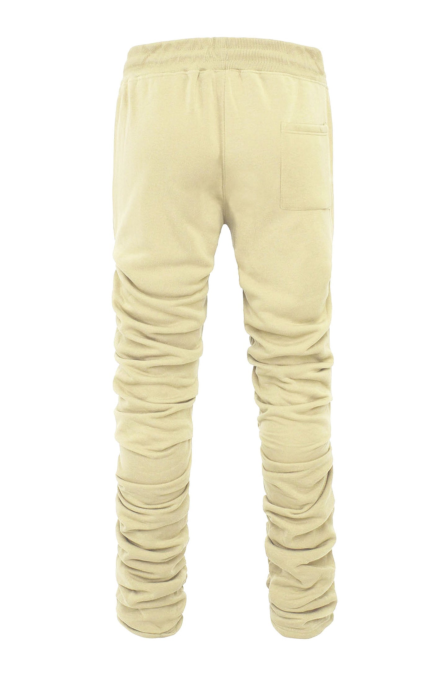 Men's Slim Flare Ruched Fleece Sweat Pants