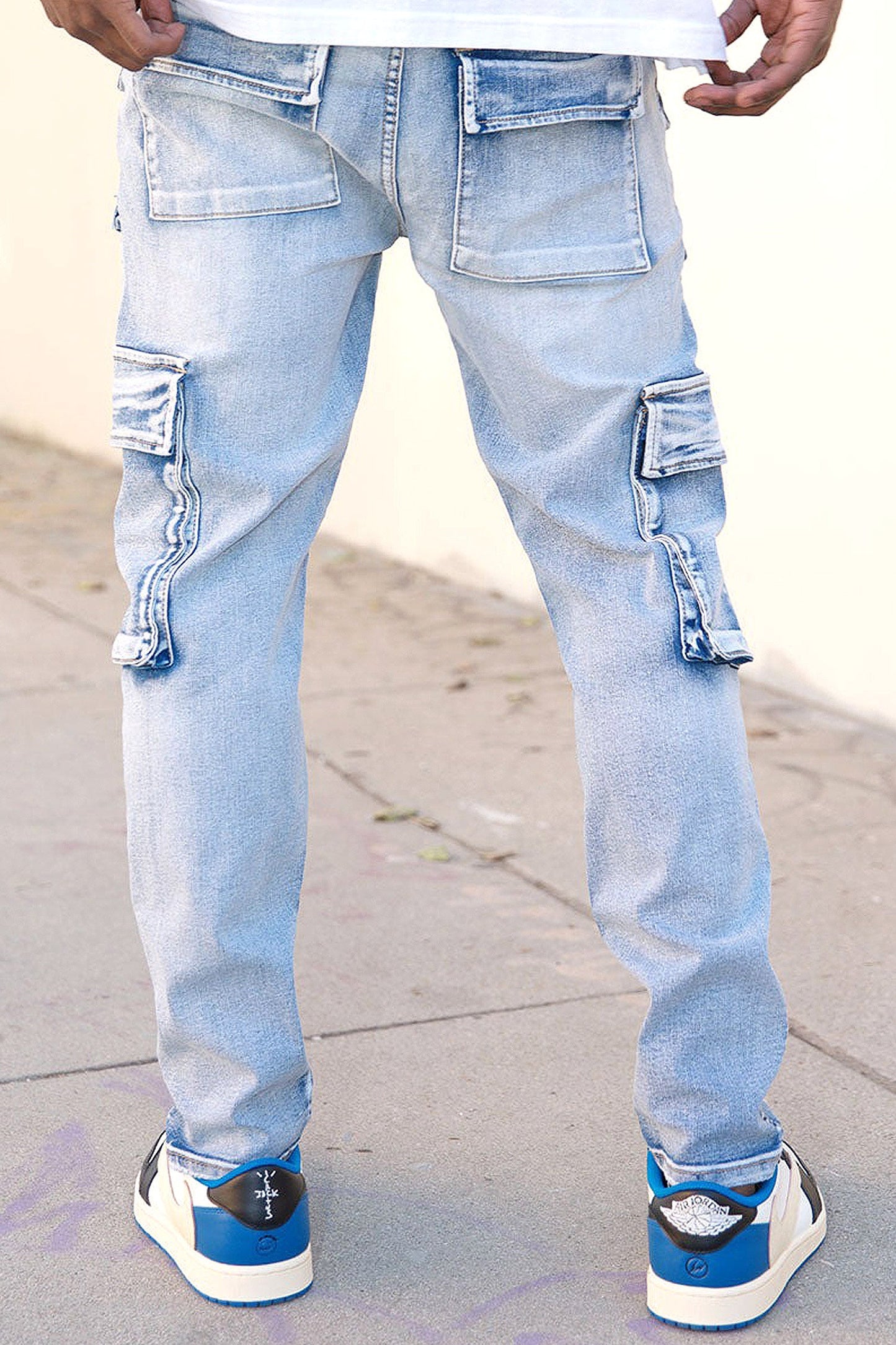 Utility Cargo Multi Pockets Denim Jeans