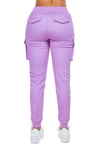 Women's Essential Colored Cargo Joggers