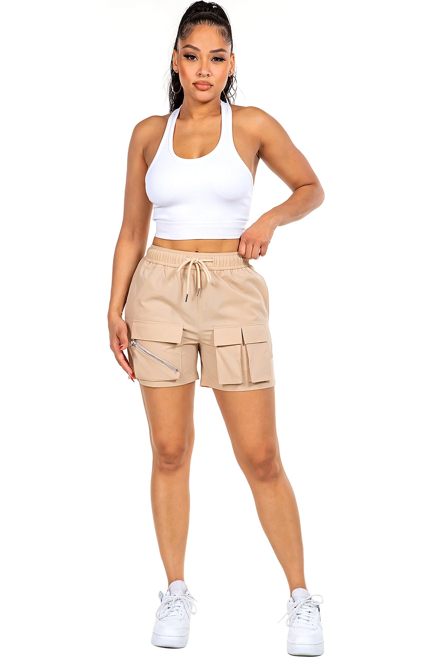 Women's Essential Light Weight Cargo Nylon Shorts