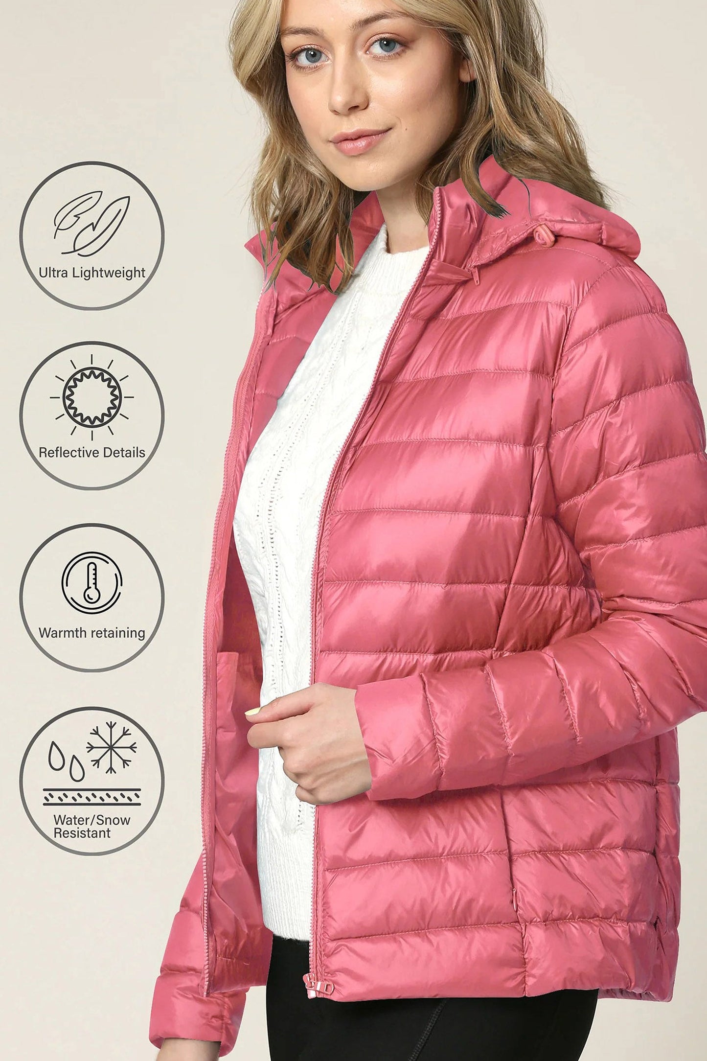 Women's Essential Ultra Light Weight Packable Down Jacket