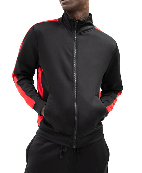 Men's Striped Solid Track Jacket