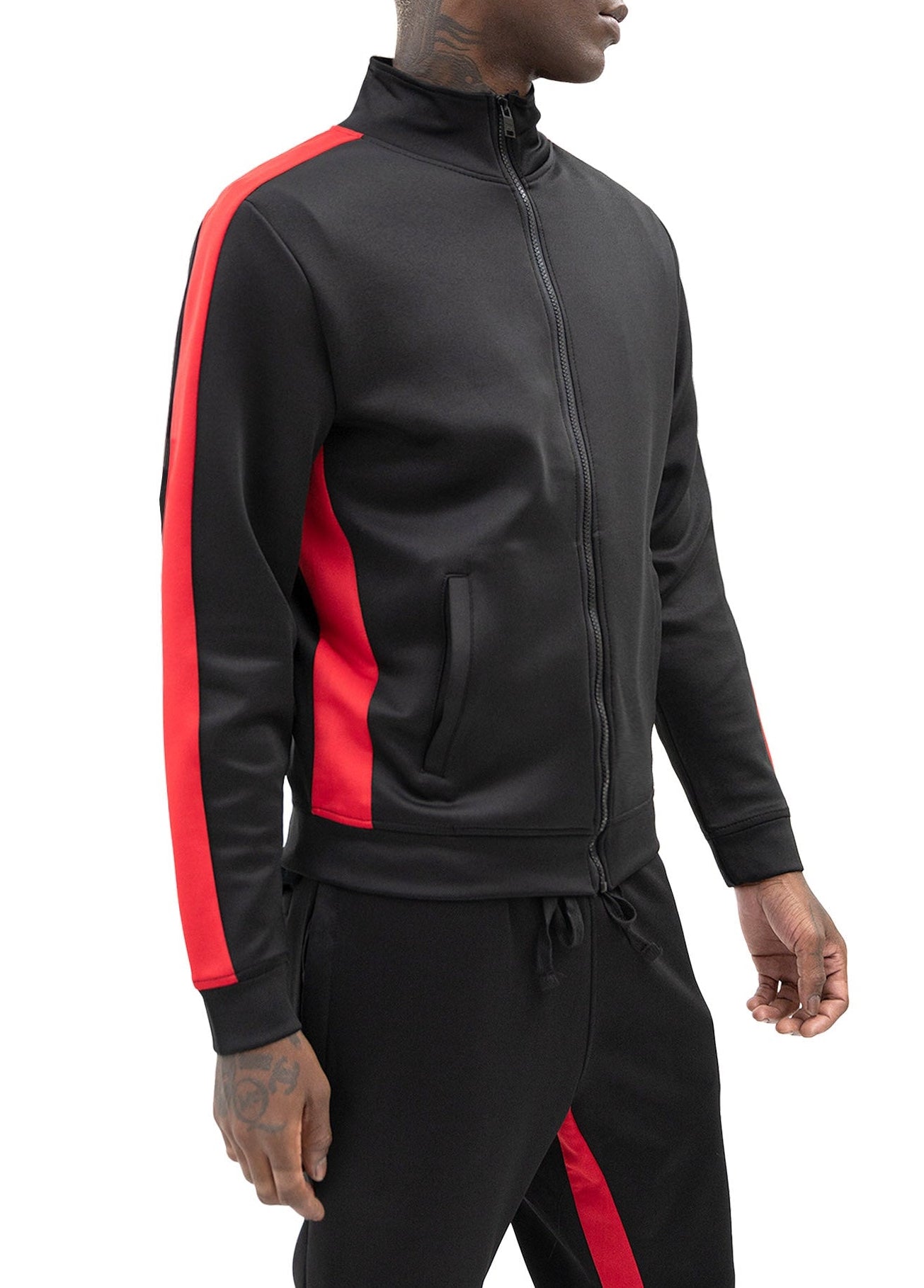 Men's Striped Solid Track Jacket