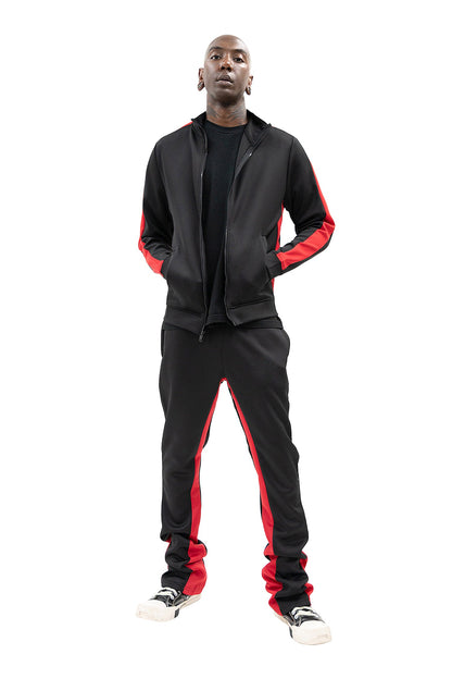 Men's Striped Solid Track Jacket