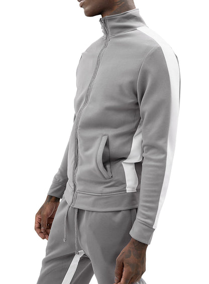 Men's Striped Solid Track Jacket