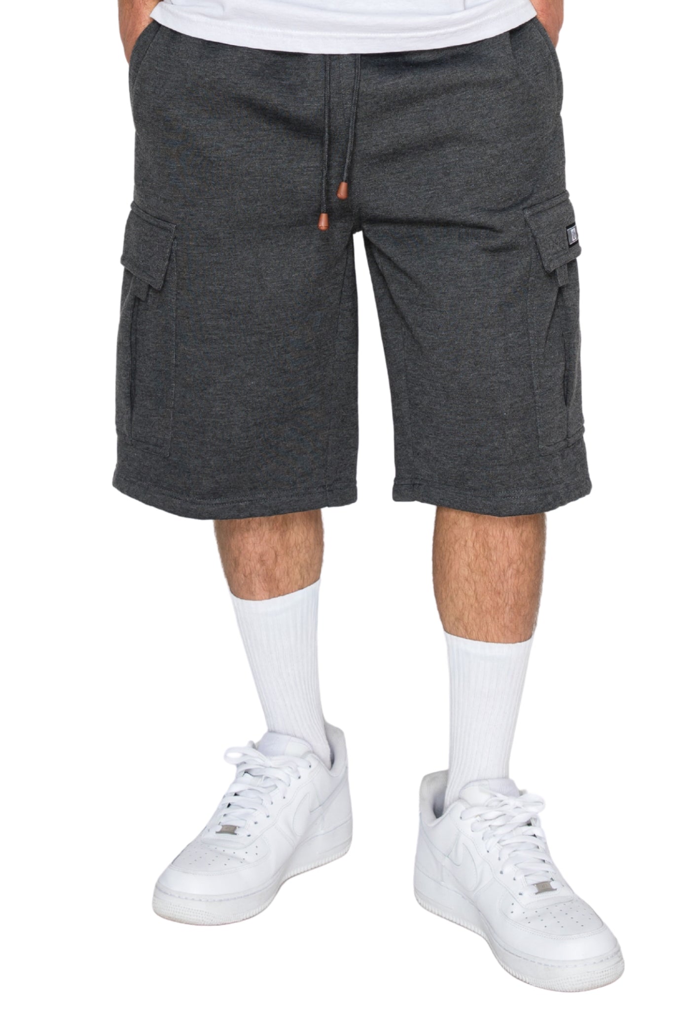 RESTRICT Baggy Fit Cargo Fleece Shorts