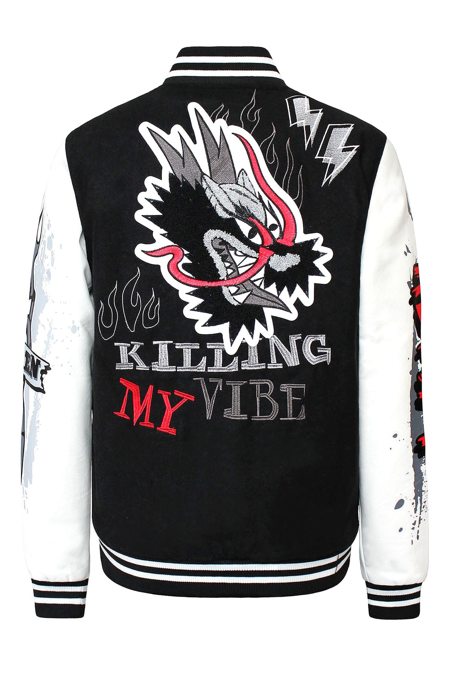 Patched Varsity Molton Jacket