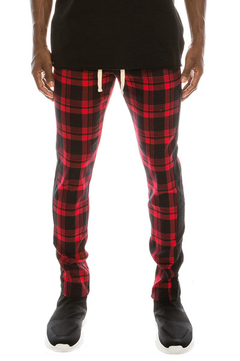 Plaid Pants - Red