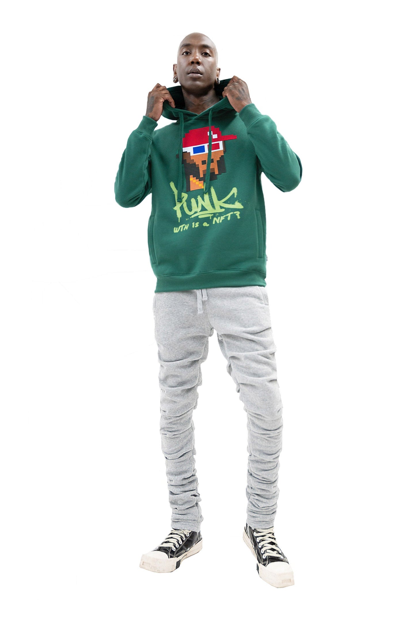 Punk 3D Lego Print Hoodie