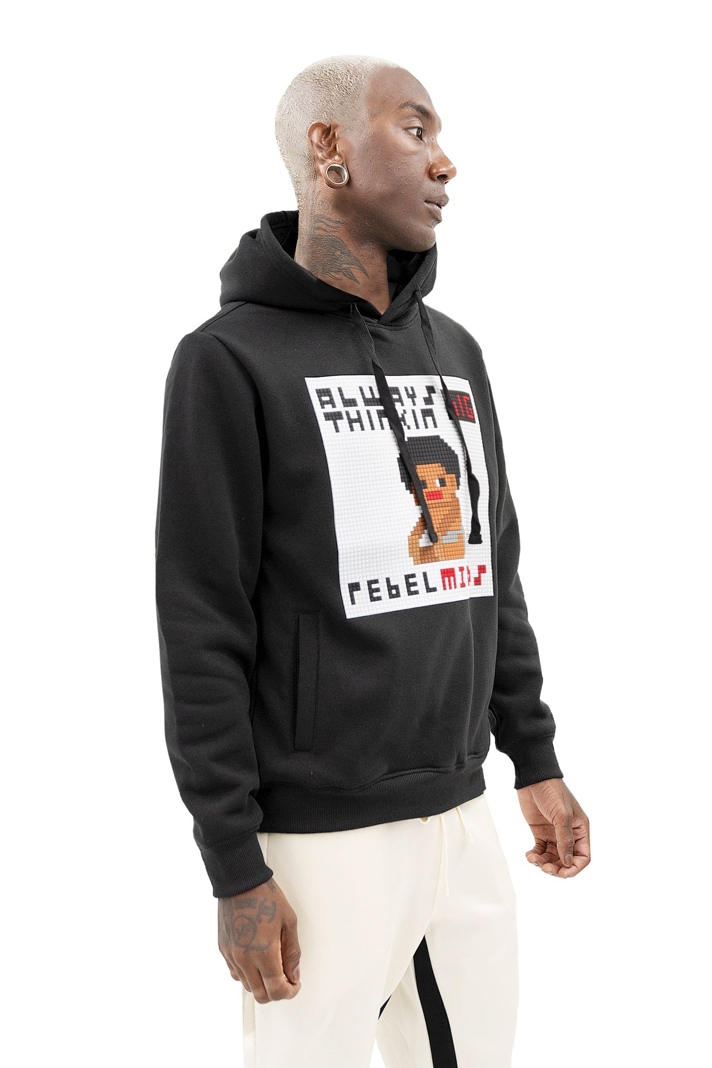 Men's Thinking Big 3D Lego Print Hoodie