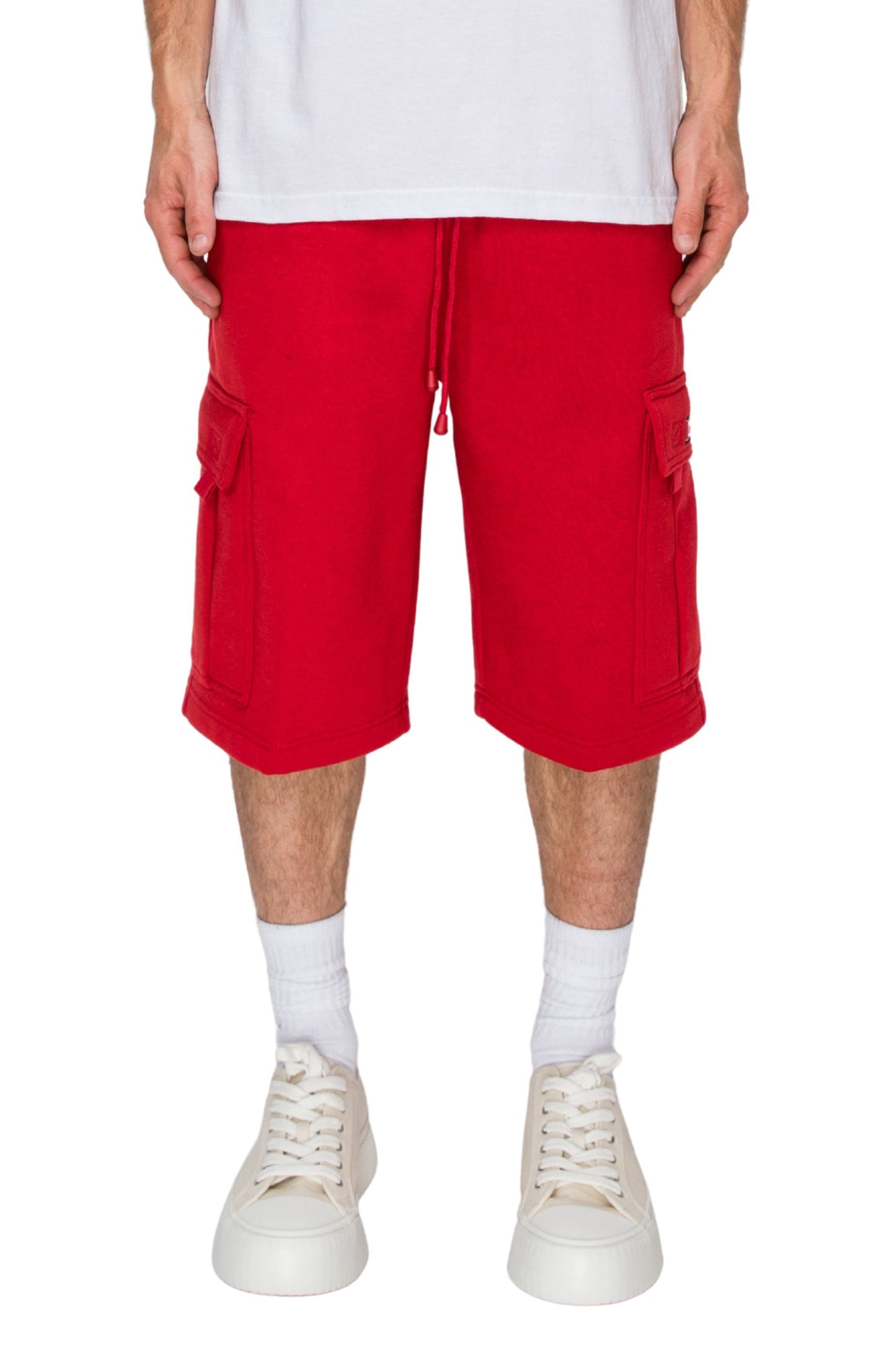 RESTRICT Baggy Fit Cargo Fleece Shorts
