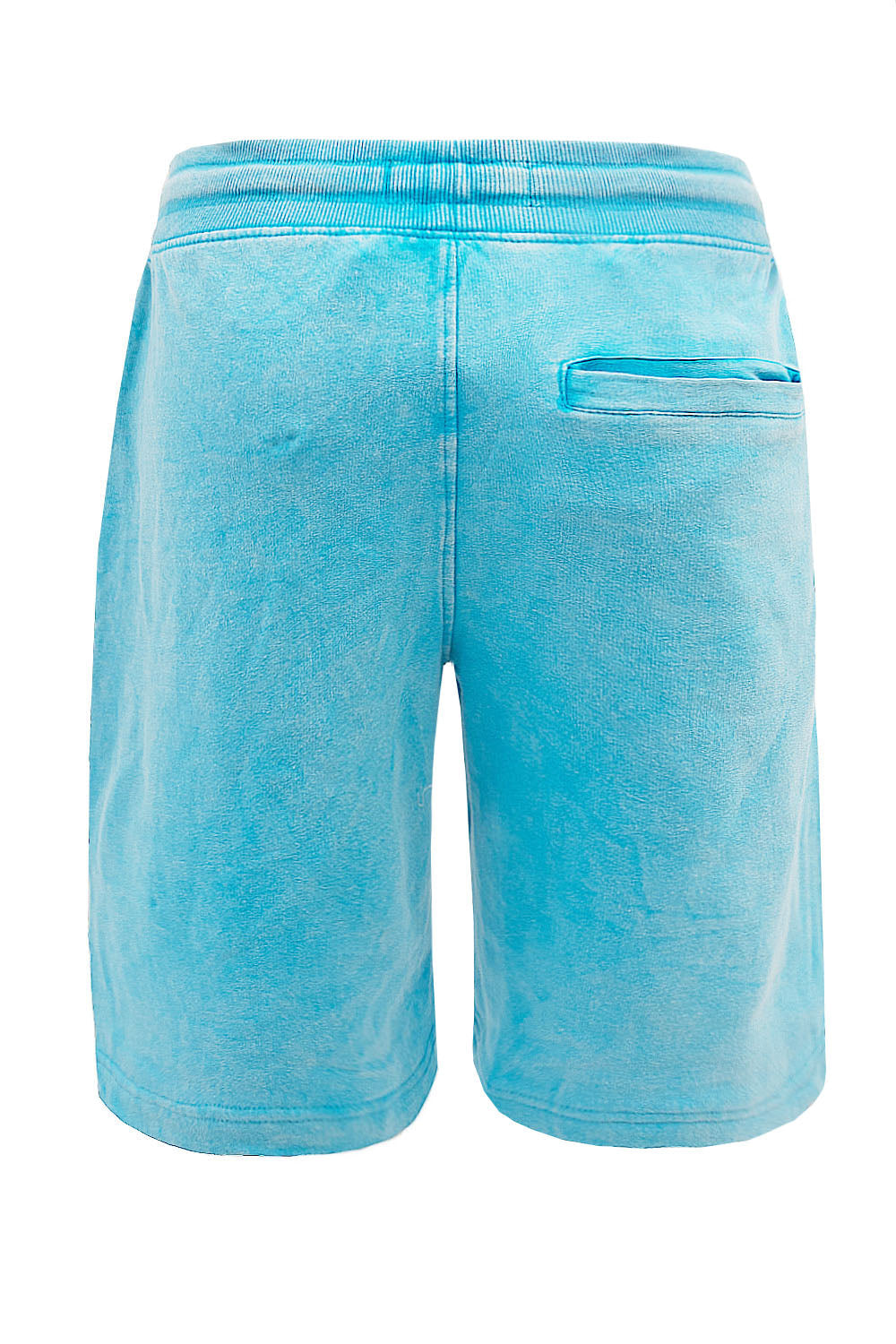 Men's Wild Baller Chenille Patch Acid Washed Graphic Fleece Shorts